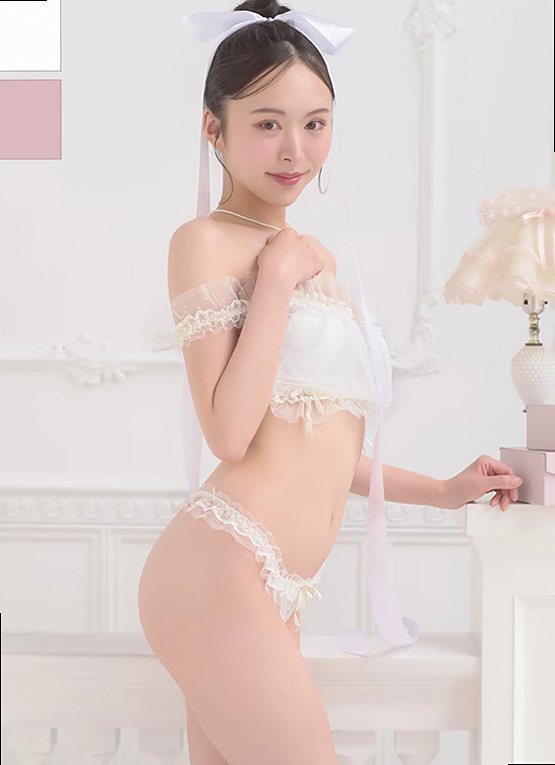 シアーバブルオフショルブラ＆Tバックセット